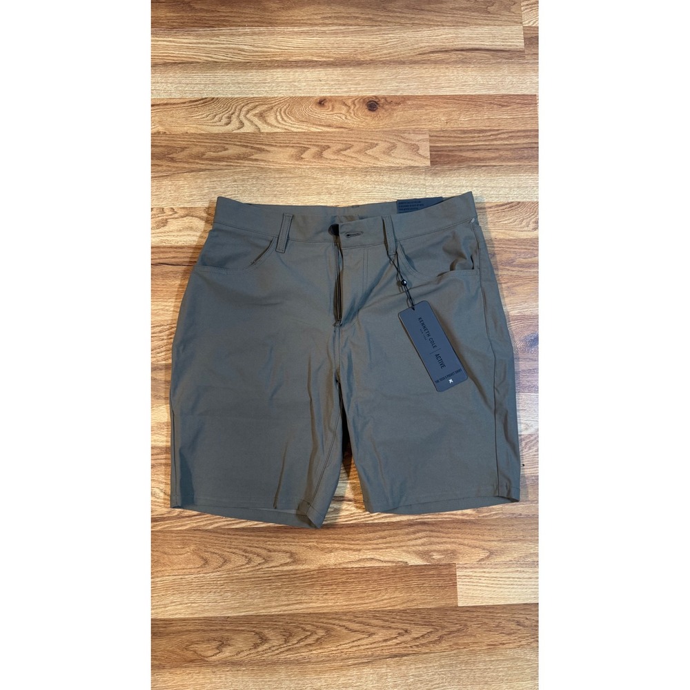 Kenneth Cole Active Tech 5 Pocket Shorts Mens 32 Olive Green Stretch Golf Hiking
